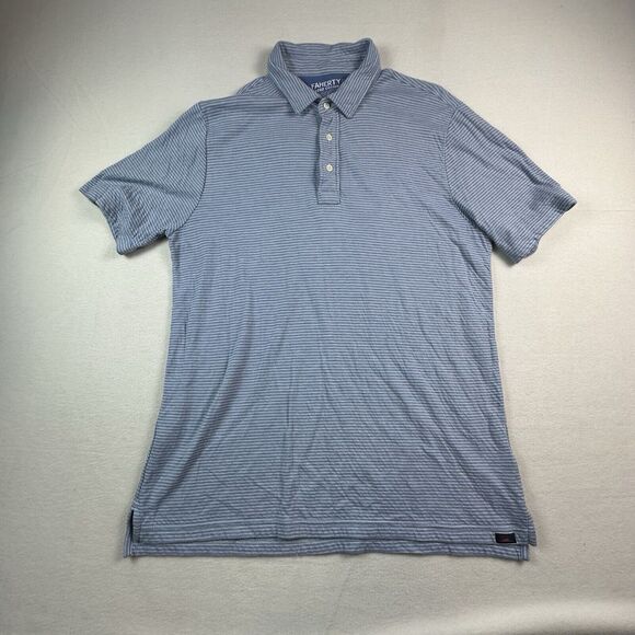 Faherty Other - Faherty Shirt Mens Large Blue Plaid CLOUD Cotton Lightweight Polo Golf Casual